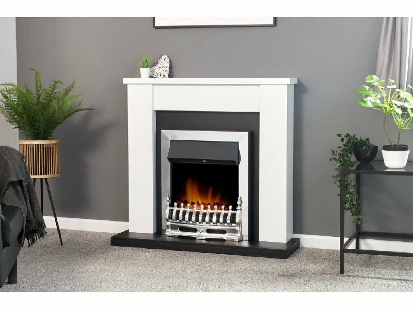Ambient Glow Royal - Electric Fire - Black & Chrome