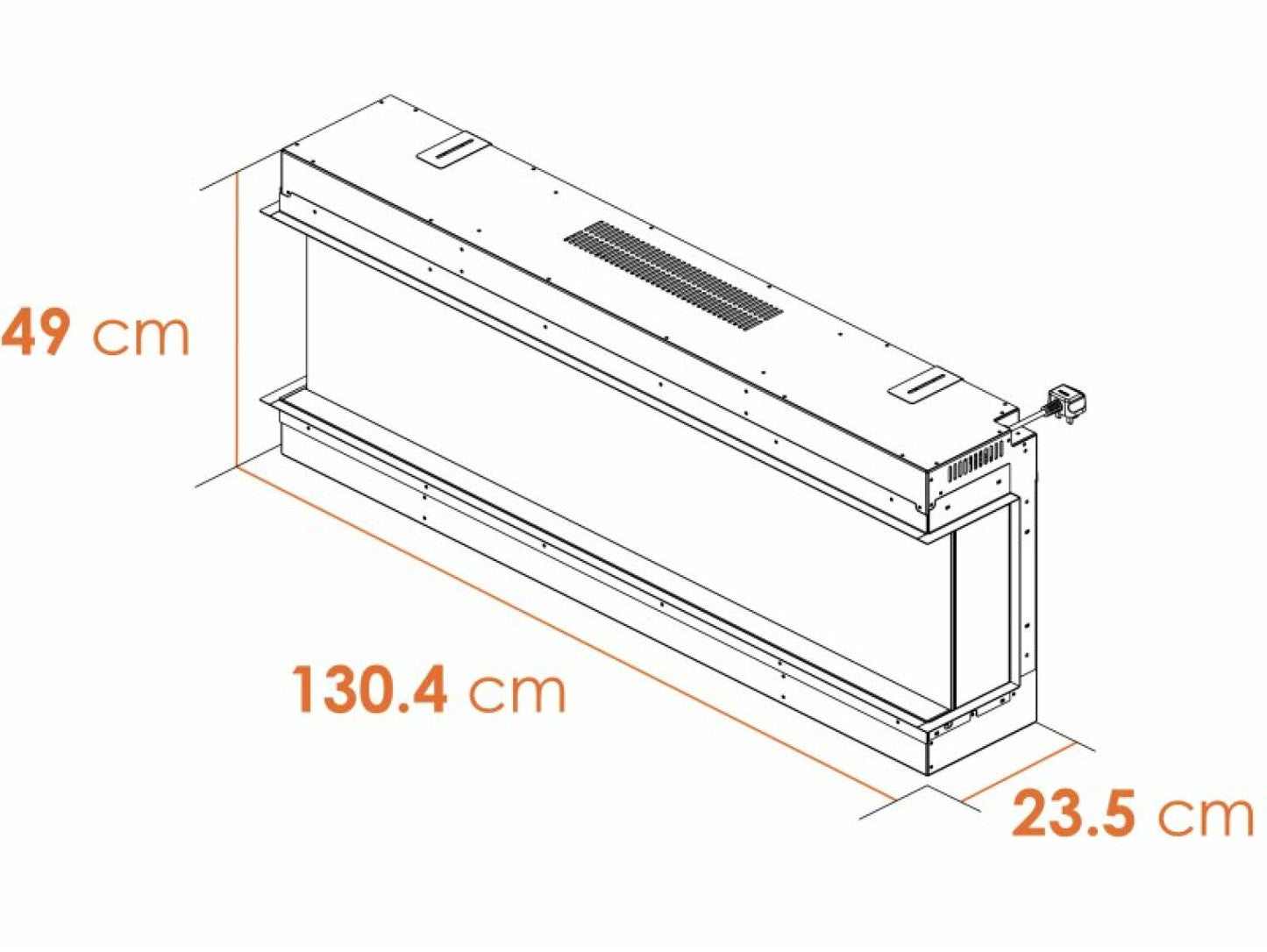 Ambient Glow Amoure 125 - Media Wall Fire - Electric Panoramic