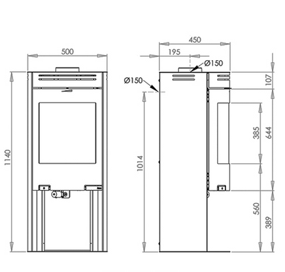 Aduro 1-4 - 6kw Defra - Wood Burning Stove