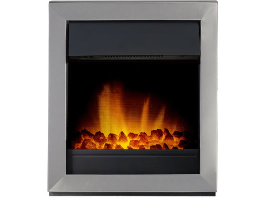 Ambient Glow Hillton - Electric Fire - Brushed Steel